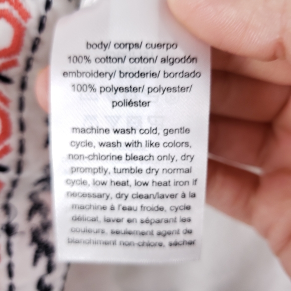 NWT Tommy Hilfiger White Embroidered Skirt Size 14 - Picture 4 of 7